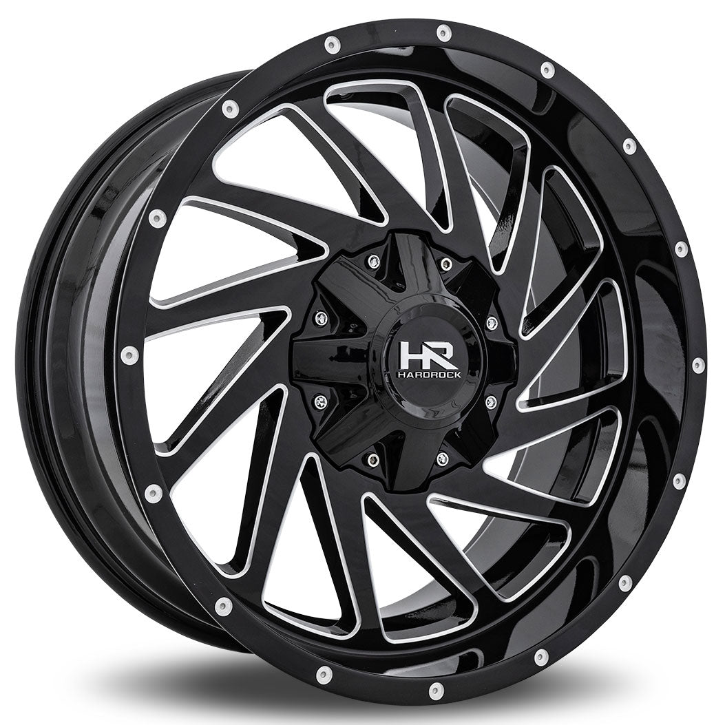 Hardrock H704 CRUSHER Black/Machined wheel