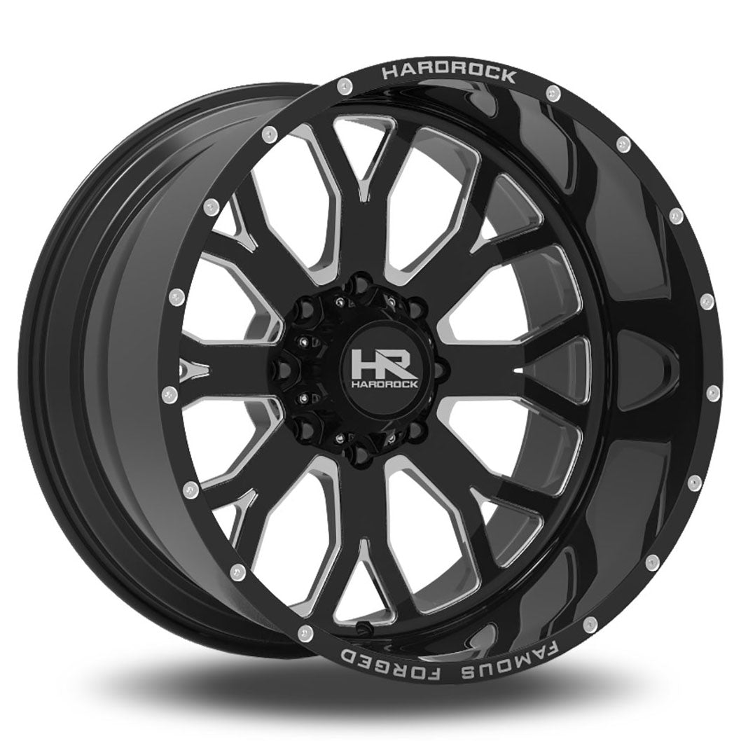 Hardrock H801 FAMOUS FORGED Black/Machined wheel