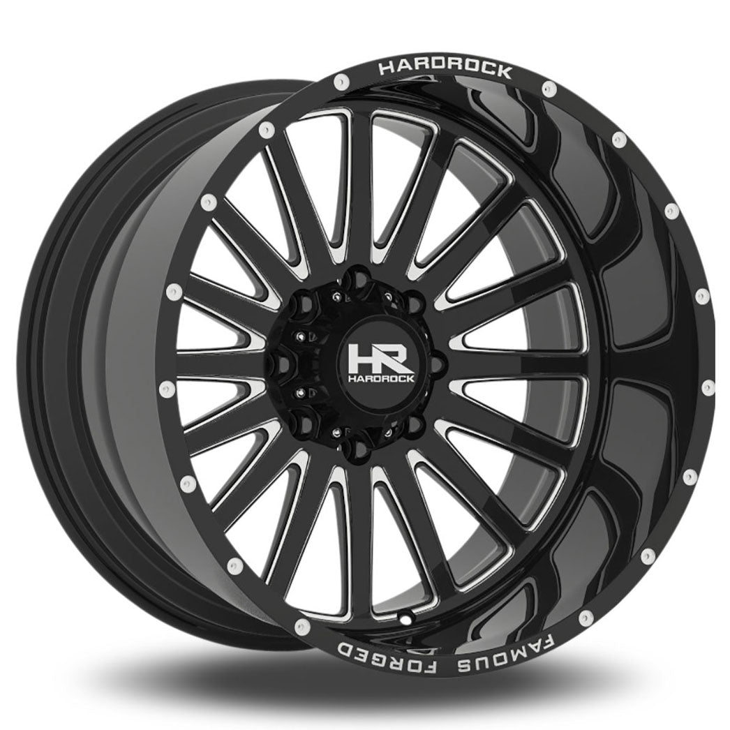 Hardrock H802 FAMOUS FORGED Black/Machined wheel