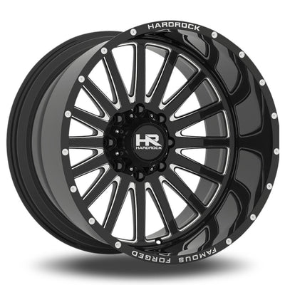Hardrock H802 FAMOUS FORGED Black/Machined wheel