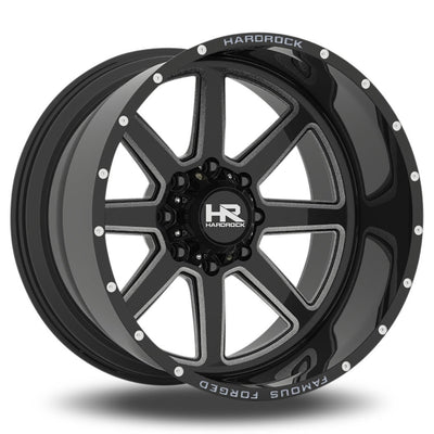 Hardrock H803 FAMOUS FORGED Black/Machined wheel
