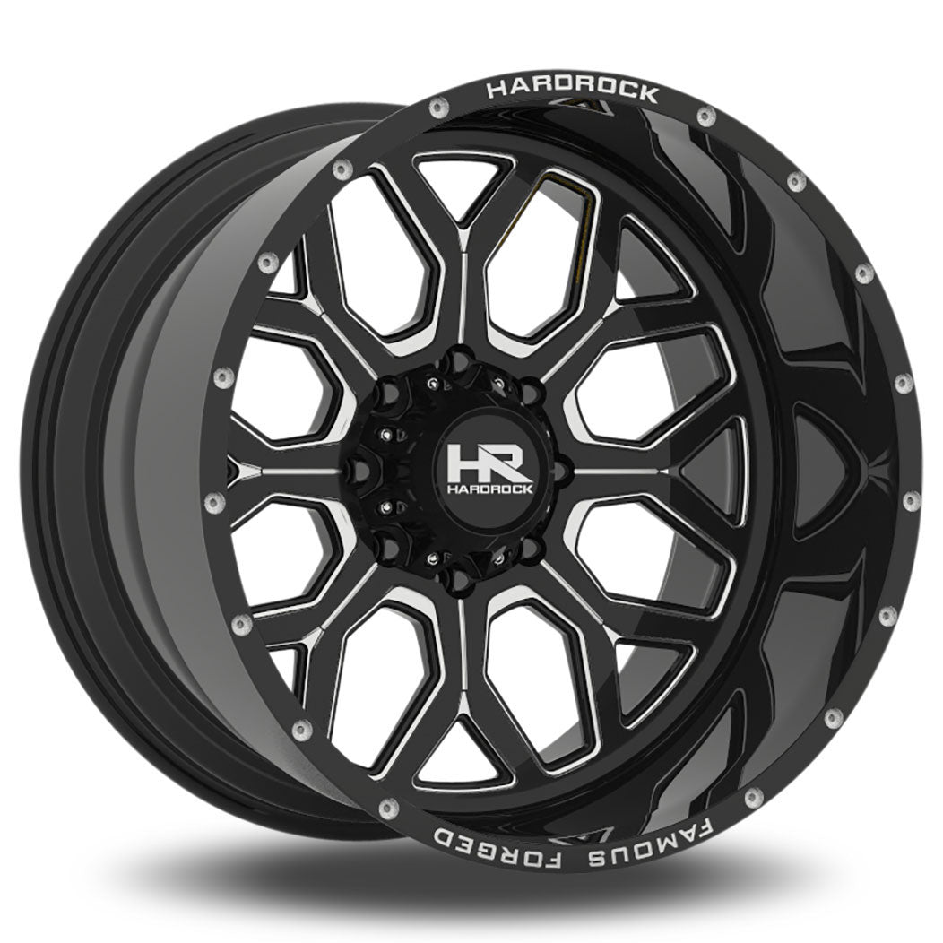 Hardrock H804 FAMOUS FORGED Black/Machined wheel