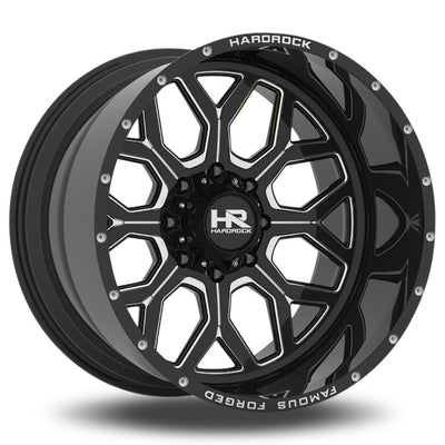 Hardrock H804 FAMOUS FORGED Black/Machined wheel