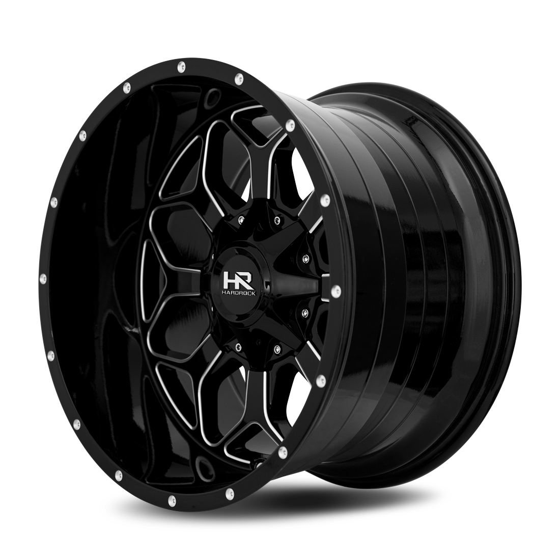 Hardrock Offroad H712 20x9 0mm Gloss Black Milled