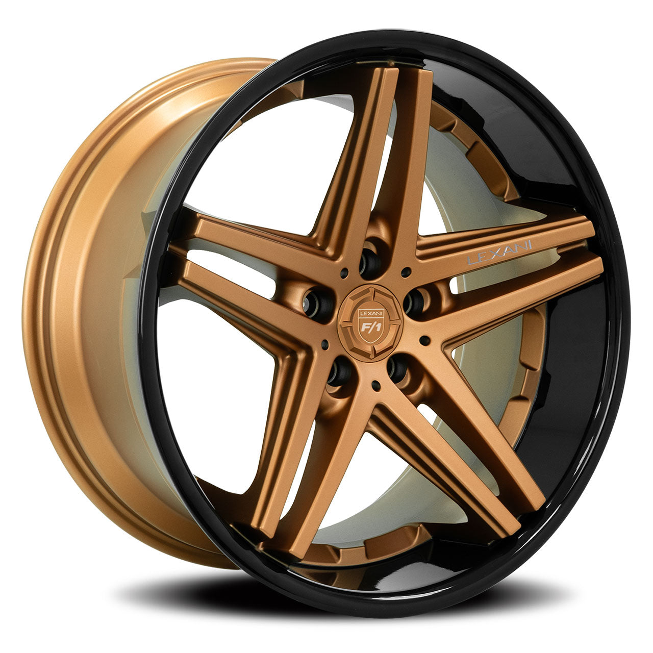 Lexani EKKO Satin Bronze Center / Gloss Black Lip