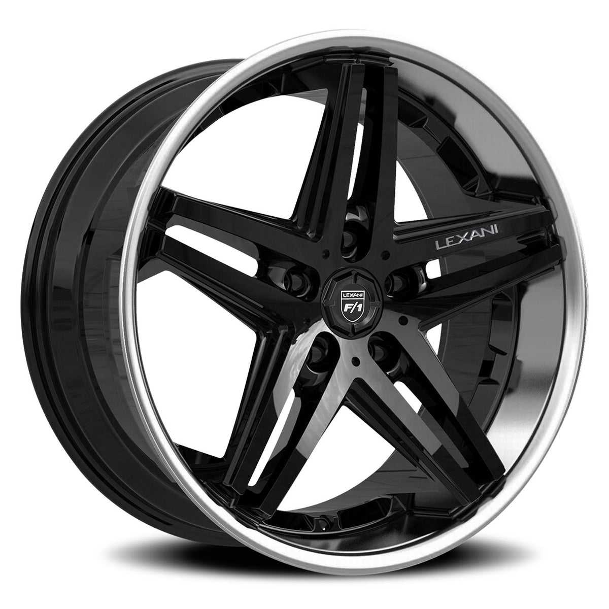 Lexani EKKO Black/Chrome wheel