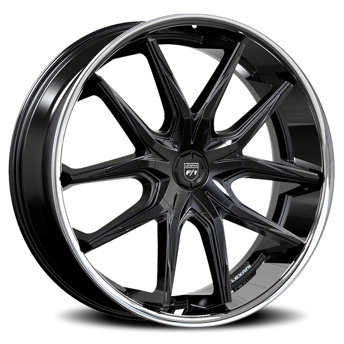 Lexani R-TWELVE CVR Black/Chrome wheel