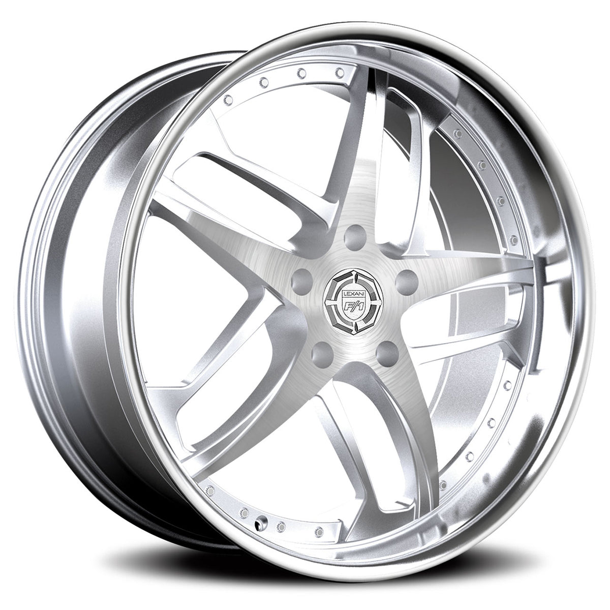 Lexani SOLAR Silver/Machined/Chrome wheel