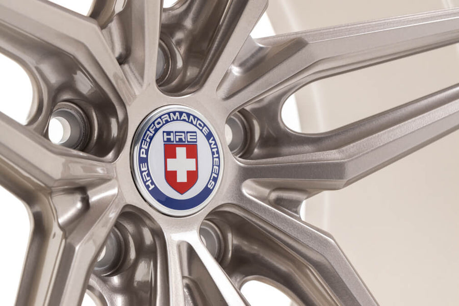 HRE P107SC forged wheel on HRE P107SC IN Gloss White Gold