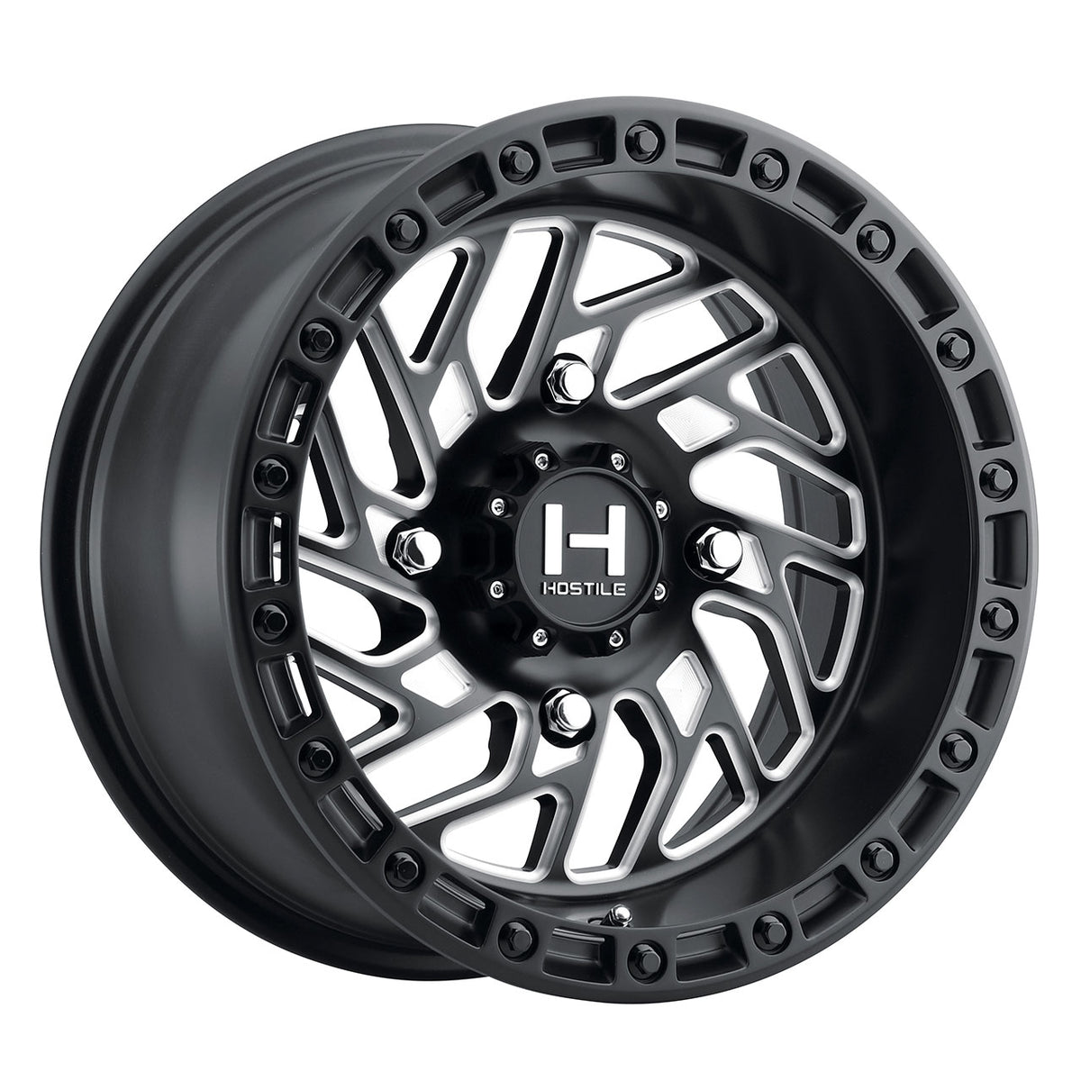 Hostile H116 JIGSAW UTV Black/Machined wheel
