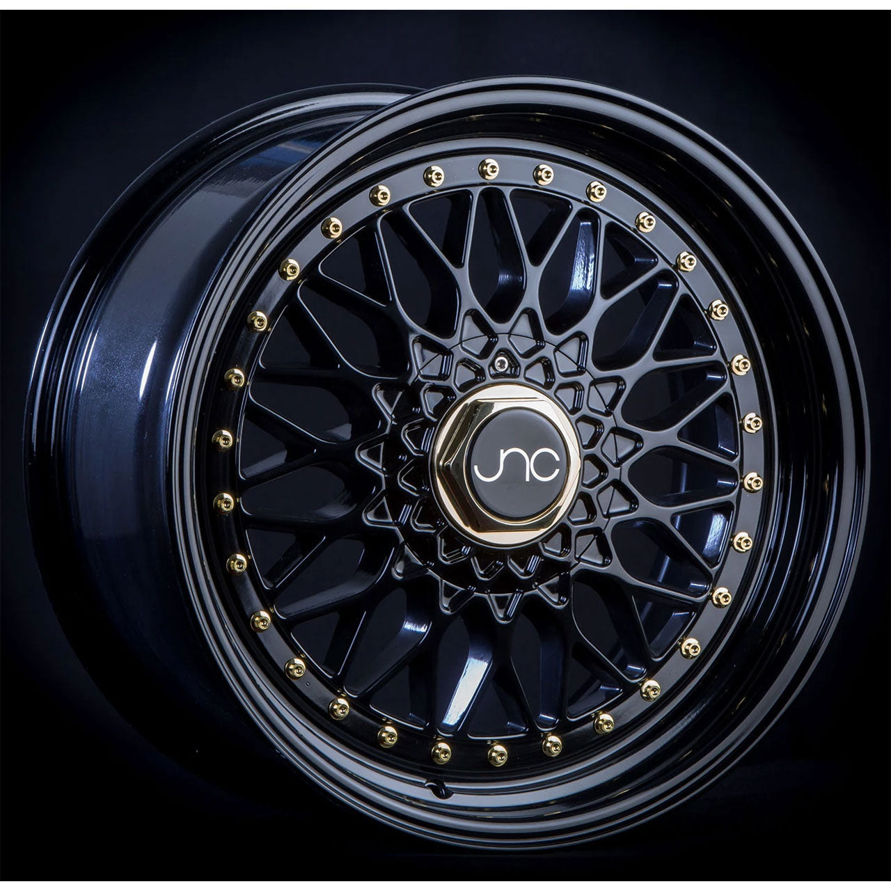 JNC JNC004 Matte Black with Gold Rivets