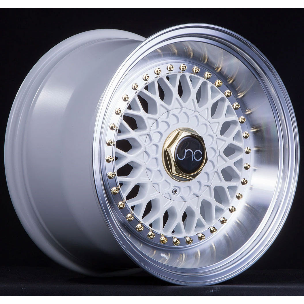 JNC JNC004S White with Machined Lip & Gold Rivets