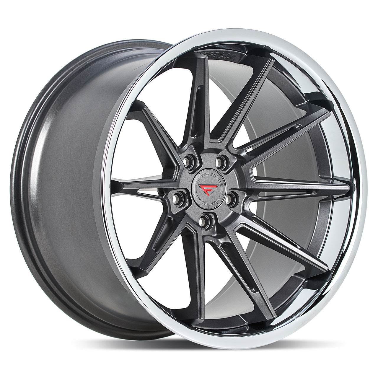 Ferrada CM2 Matte Graphite with  Chrome Lip