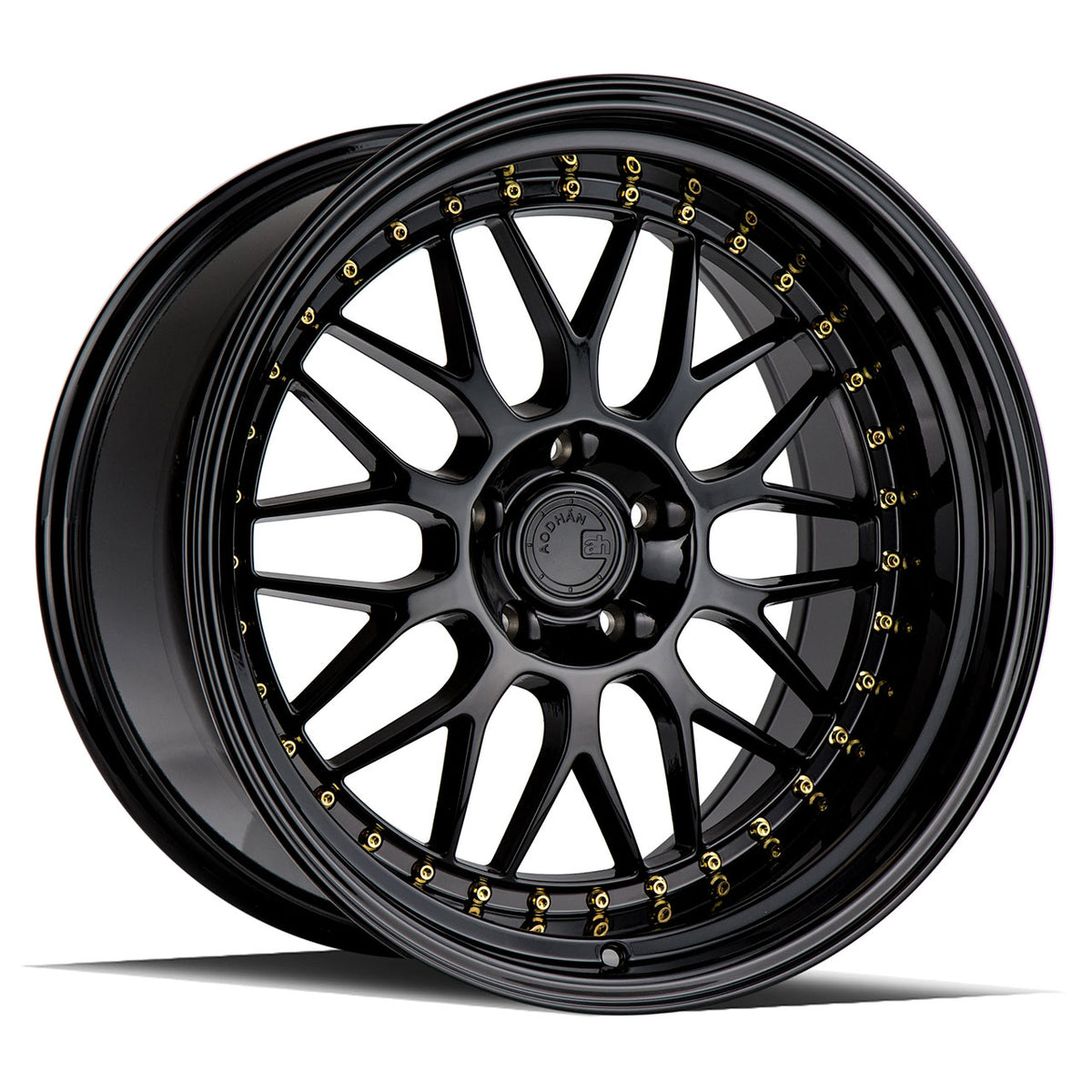 Aodhan AH02 Black/Gold wheel