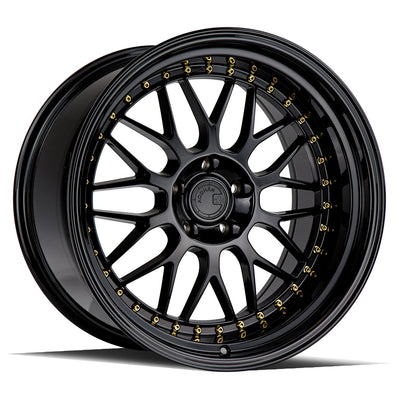Aodhan AH02 Black/Gold wheel