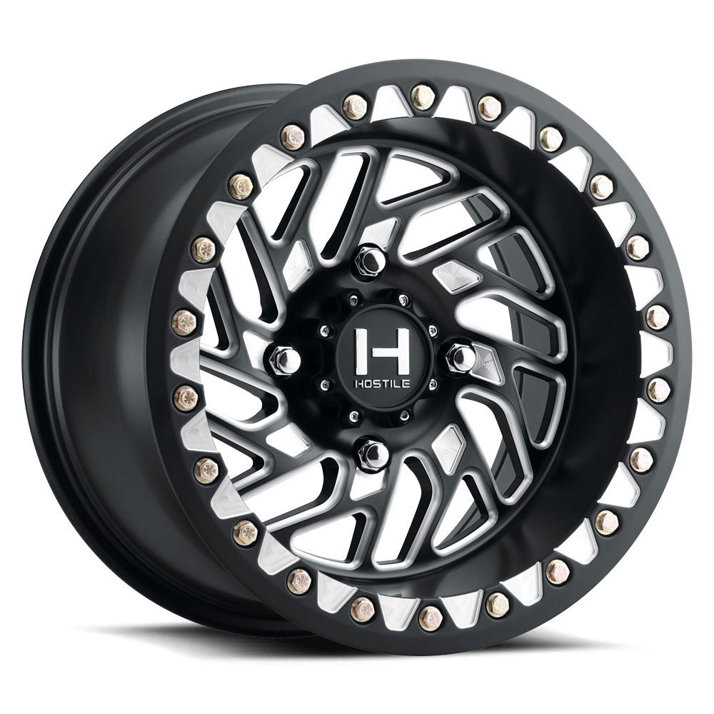 Hostile H316 JIGSAW UTV Black/Machined wheel