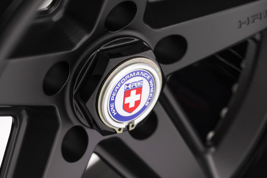 HRE 517K forged wheel on HRE Vintage 517K IN Satin Black Gloss Black Gloss Black HEX NUT