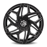 Diablo Hurricane HUR Black Machine Face wheel