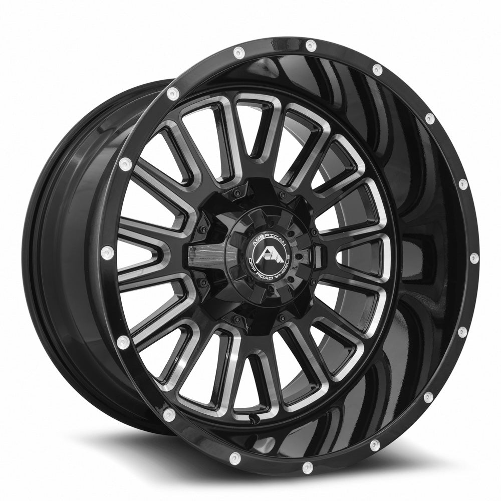 American Off-Road A105 Machined/Milled/Black wheel
