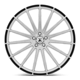 Asanti Black ABL-14 Polaris 20x10.5 brushed silver carbon fiber insert premium Euro wheel