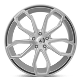 Asanti Black ABL-19 22x10.5 Brushed Silver Carbon Fiber Lip Inserts premium wheel