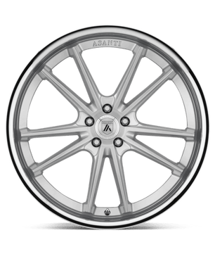 Asanti Black ABL-23 SIGMA 20x10.5 +38 Brushed Silver Chrome Lip