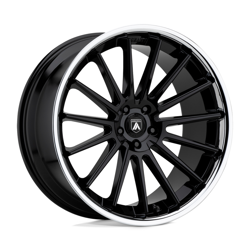 Asanti Black ABL-24 20x10.5 Gloss Black Chrome Lip premium Euro wheel