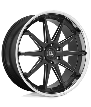 Asanti Black Abl-29 Emperor Gloss Black Milled With Chrome Lip