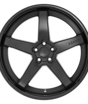 Asanti Black ABL31 REGAL 20x10.5 +38 Satin Black Gloss Black Lip