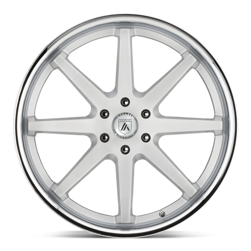 Asanti Black ABL-32 KAISER 20x9 +30 Brushed Silver Chrome Lip