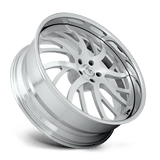Asanti Forged AF862 24x10 -20mm Silver with Brushed Spokes and a Chrome Stainless Steel Lip