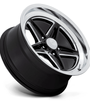 American Racing Vintage VN514 GROOVE 18x10 +12 Gloss Black Milled with Diamond Cut Lip