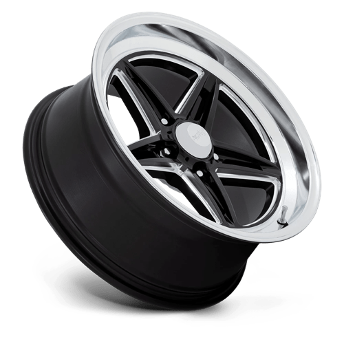 American Racing Vintage VN514 GROOVE 18x10 +12 Gloss Black Milled with Diamond Cut Lip