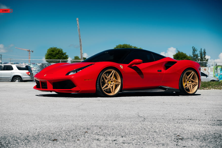 ANRKY S1-X3 forged wheel on Ferrari 488 GTB