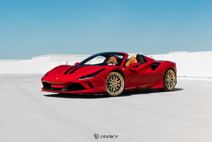 ANRKY S3-X1 forged wheel on Ferrari F8 Spider