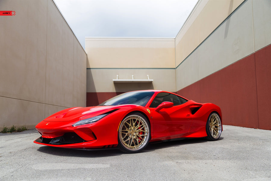 ANRKY S3-X1 forged wheel on Ferrari F8 Tributo