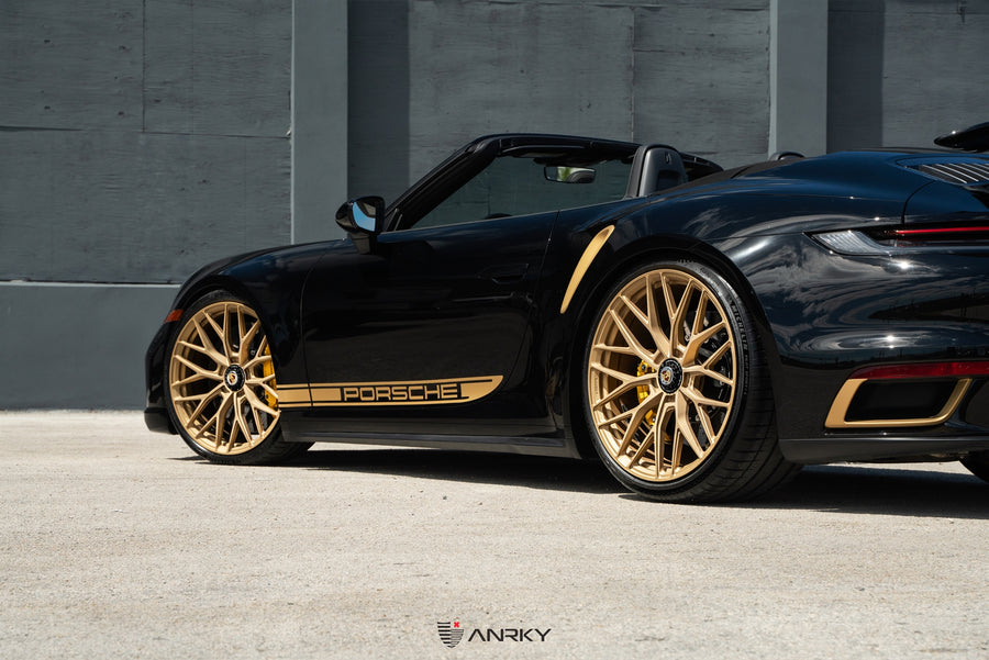 ANRKY AN10 forged wheel on Porsche 992TT Convertible