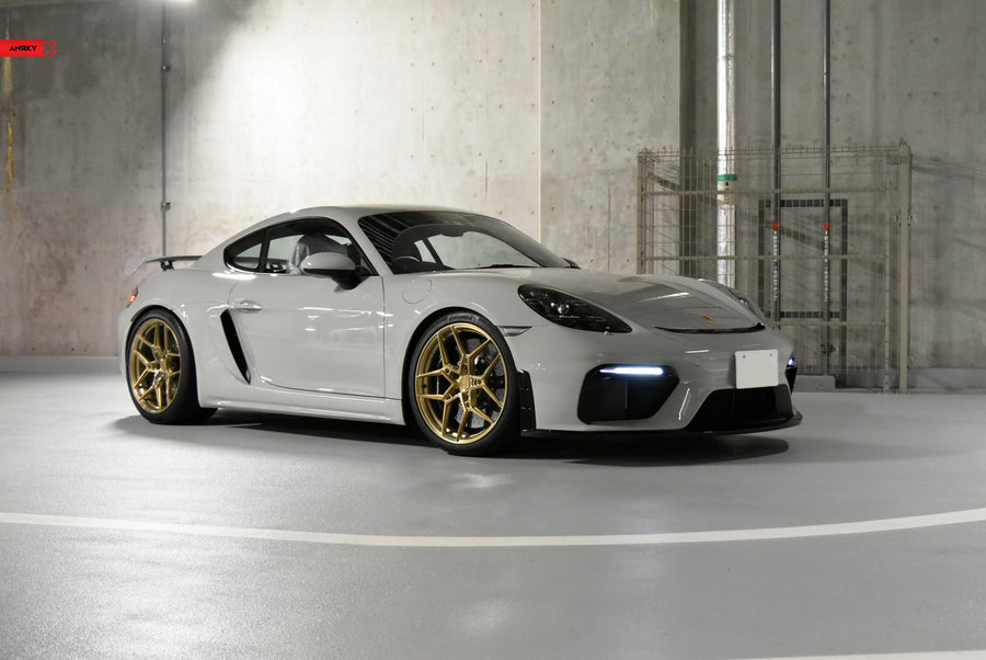 ANRKY S1-X4 forged wheel on Porsche Cayman GT4