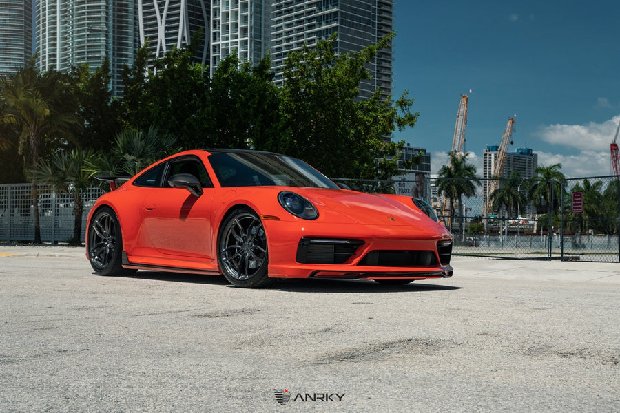 ANRKY AN11 forged wheel on Porsche TechART 992 Carrera