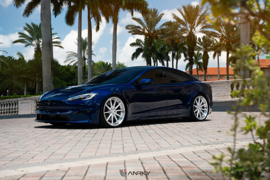 ANRKY AN28 forged wheel on Tesla Model S Plaid