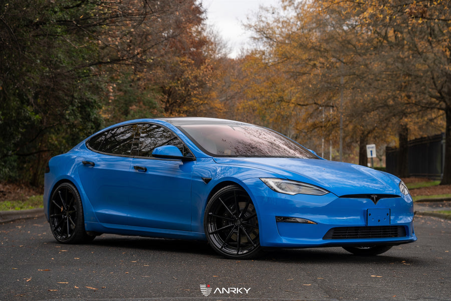 ANRKY AN28 forged wheel on Tesla Model S Plaid