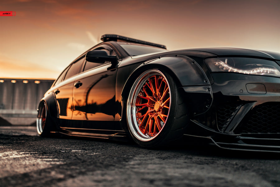 ANRKY RS3 forged wheel on Widebody Audi S4
