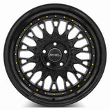 ARC AR1 18x9.5 All Black Gold Rivet premium Euro wheel