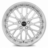ARC AR6 18x9 +35 Silver Machine Face Lip Chrome Rivet 5x120 premium Euro wheel