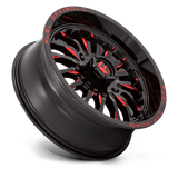 Fuel UTV D822 ARC 18x7 Gloss Black Milled Red UTV wheel