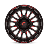 Fuel UTV D822 ARC 18x7 Gloss Black Milled Red premium UTV wheel