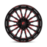 Fuel UTV D822 ARC 22x7 Gloss Black Milled Red premium UTV wheel