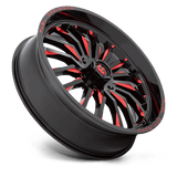 Fuel UTV D822 ARC 24x7 +13 Gloss Black Milled Red UTV wheel