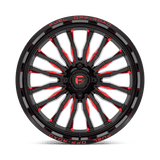 Fuel UTV D822 ARC 24x7 +13 Gloss Black Milled Red UTV wheel