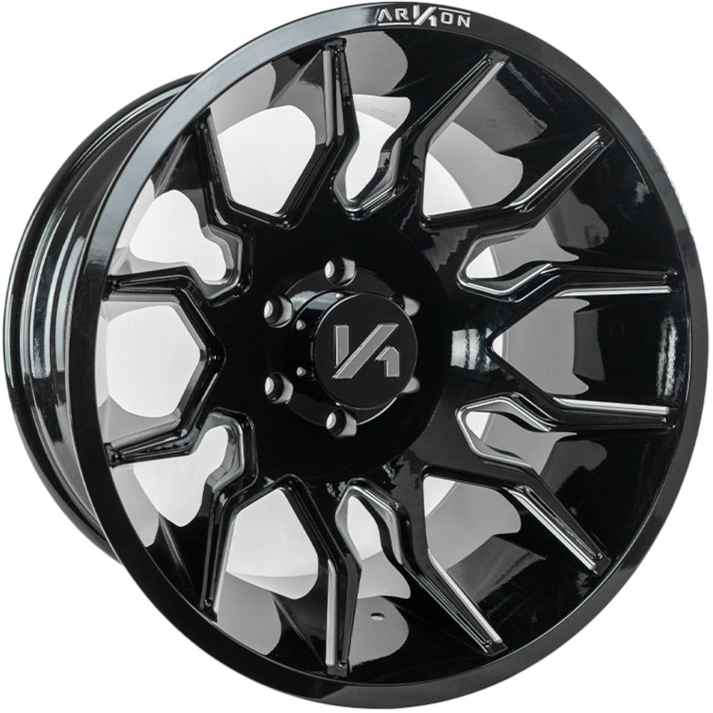 ARKON OFF-ROAD Roosevelt Gloss Black with Milled Spoke Edges Wheel